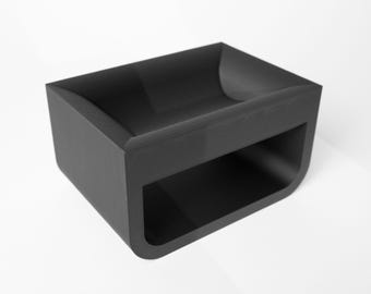 Modern Sculptural Storage Container, Decorative Lidded Catchall Jar, Minimalist Bathroom Countertop Organizer