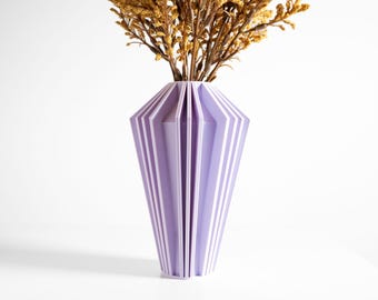 Minimalist Vase, Modern Flower Holder, Table Centerpiece, Sculptural Accent Art, Mantel Display, Glass Inspired