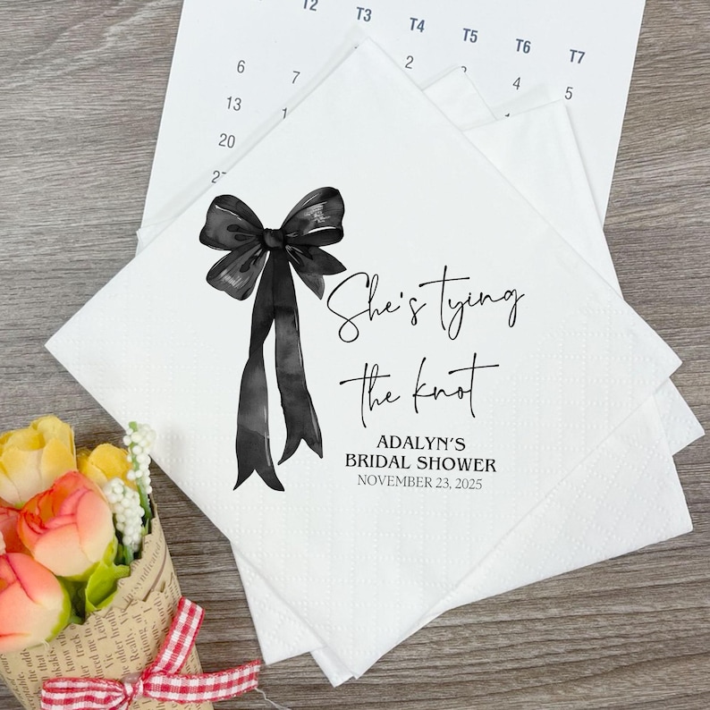 Personalized Bridal Shower Napkins