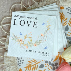 Custom Wedding Cocktail Napkins: Personalized Party Decor