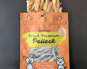 Dried Pollock Pet Treats – High Protein, Low Calorie, loaded with Omega Oils