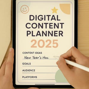 Planner Digitale 2025 – Template di Pianificazione Contenuti – PDF Interattivo per Creator & Social Media Manager