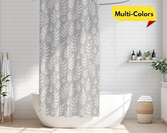 de douche moderne à motif de feuilles | décoration de salle de bain vintage jardin botanique | Cadeau de pendaison de crémaillère pour amoureux de la nature | Décoration d'intérieur apaisante