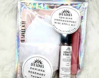 Feminine Empowerment Spell Kit Non-Toxic Fragrance Witch Kit Ritual oil Divine Feminine Spell Self-Care Mirror Spell Gift for Witches