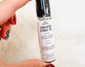 Aphrodite Ritual Oil: For Love and Beauty Divine Feminine Perfume oil Bohemian Rose Scent