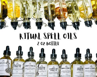 2 oz Ritual Oils Spell Oil Non-Toxic Fragrance Annointing Oil Candle Oil Candle Dressing Oil Gift for Witches Hair Body Oil Perfume OIl