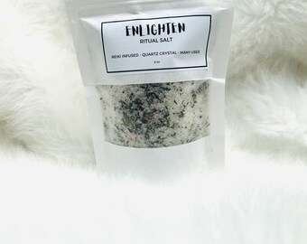 Enlighten Ritual Salt Spiritual bath salt Ritual Bath Tea Reiki Infused Bath Focus Ritual Bath Salt Divination Bath