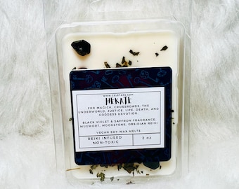 Hekate Soy Wax Melts Intention Wax Melts Crystal Wax Melt Reiki Infused Witchy Witchcraft Wax Melts Goddess Wax Melts Easy Spell