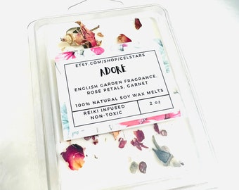 Adore Intention Soy Wax Melts Intention Wax Melts Intention Valentine Wax Melt Crystal Wax Melt Reiki Infused Wax Melt Love Wax Love Spell