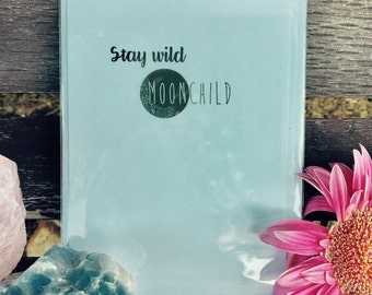 Stay Wild Moon Child Greeting Card Paper Spiritual Awakening Witch Wiccan Pagan Enlightenment Chakras Handmade Mercury Retrograde