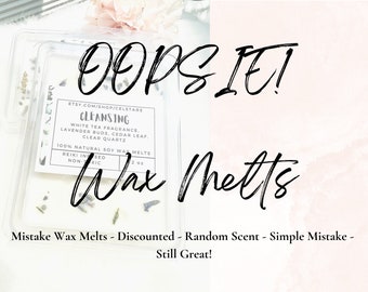 OOPSIE Mistake Wax Melts One Clamshell Wax Melt with Simple Mistake Intention Wax Melts Crystal Wax melts Reiki Wax melts Herbal Wax Melts