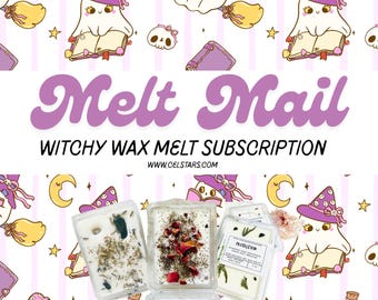 Wax Melt Subscription Intention Wax Melt Witchy Wax Melts with Herbs and Crystals