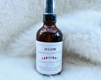 Attraction Passion Spray Energy Cleansing Spray Room Spray Crystal Infused Love Spray Reiki Infused Spray Valentine Gift Love Spell Spray