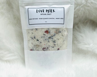 Love Ritual Salts Reiki Infused Valentine Bath Tea Love Spell Milk Bath Love Bath Salts Love Ritual Bath Salt Bath Witch Spell for Self Love