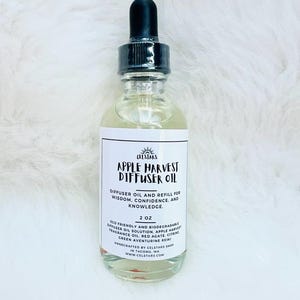 Apple Harvest Diffuser Oil 2oz Car Diffuser Refill Fall Scent Intention Diffuser Oil Reed Diffuser Aromatherapy Non-Toxic Fragrance Wisdom