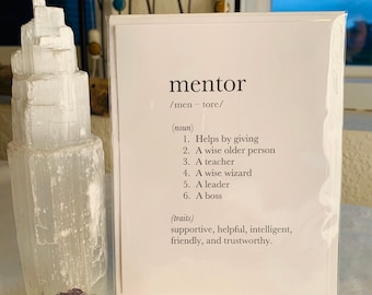 Mentor Greeting Paper Handmade Card
