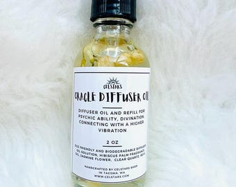 Oracle Diffuser Oil 2oz Car Diffuser Refill Hibiscus Palm Intention Diffuser Oil Reed Diffuser Aromatherapy Non-Toxic Fragrance Summer