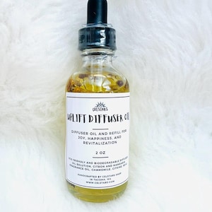 Uplift Diffuser Oil 2oz Car Diffuser Refill Citron Mandarin Intention Diffuser Oil Reed Diffuser Aromatherapy Non-Toxic Fragrance