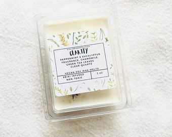 Clarity Intention Soy Wax Melts Intention Wax Melts Intention Focus Wax Melt Spiritual Wax Melt Crystal Wax Melt Reiki Infused Wax Melt