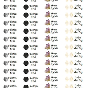 Moon Planner Printable Stickers for Moon Planner Moon Ritual Astrology Stickers Celestial Sticker for Witches