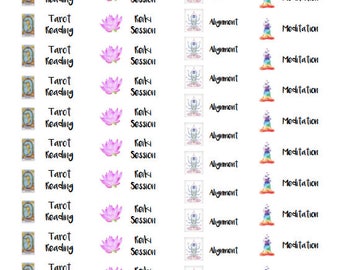 Healing Arts Planner Printable Stickers Reiki Meditation Tarot Chakra Alignment Pagan Wiccan Witch Witchcraft Spiritual Planner Stickers