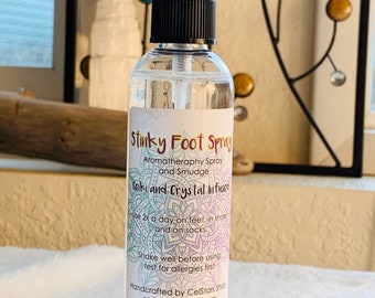 Stinky Foot Spray Mist Cleanse Body Reiki Infused for Bad Smelling Feet Odor Eliminator Foot Deodorant Deodorizer