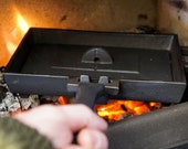 Cast Iron PANINI COOKER Bacon Burger Press for Wood Burners Multi Fuel Stoves Log Fires Cooking Skillet Grill Open Fires Camping