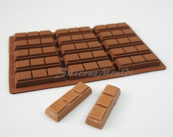 15 cell 3 Chunk Section Chocolate Bar 21g Candy snap bar / wax melts Professional Chocolatiers Silicone Mould N080