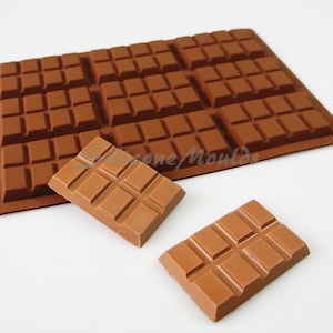 9 cell 8 Section Chocolate Bar 43g Candy Professional Chocolatiers Silicone Mould Mold N078 image 1