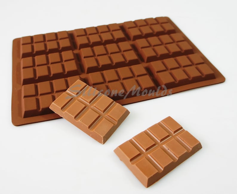 9 cell 8 Section Chocolate Bar 43g Candy Professional Chocolatiers Silicone Mould Mold N078 image 1