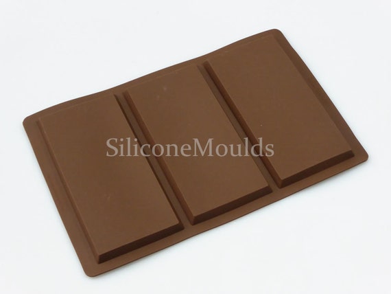 2pcs Coffee/brown Chocolate Bar Shaped Silicone Mold