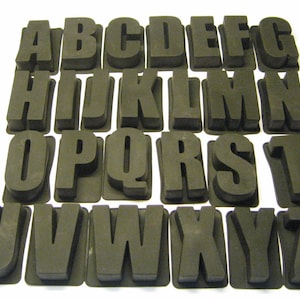 26pc Set of 4.5 Silicone Letter Molds Letter Moulds for Cake, Wax