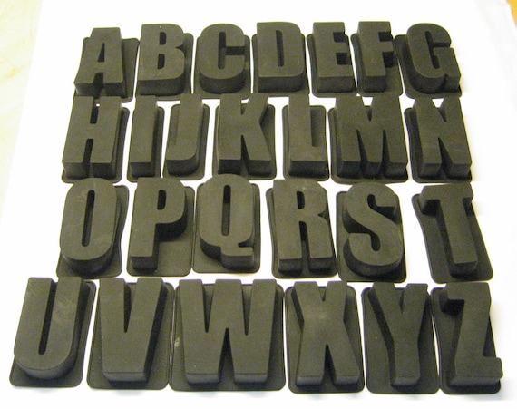 molds in my  store Alphabet 26 letters A-Z  7"H  plastic molds see 5500 
