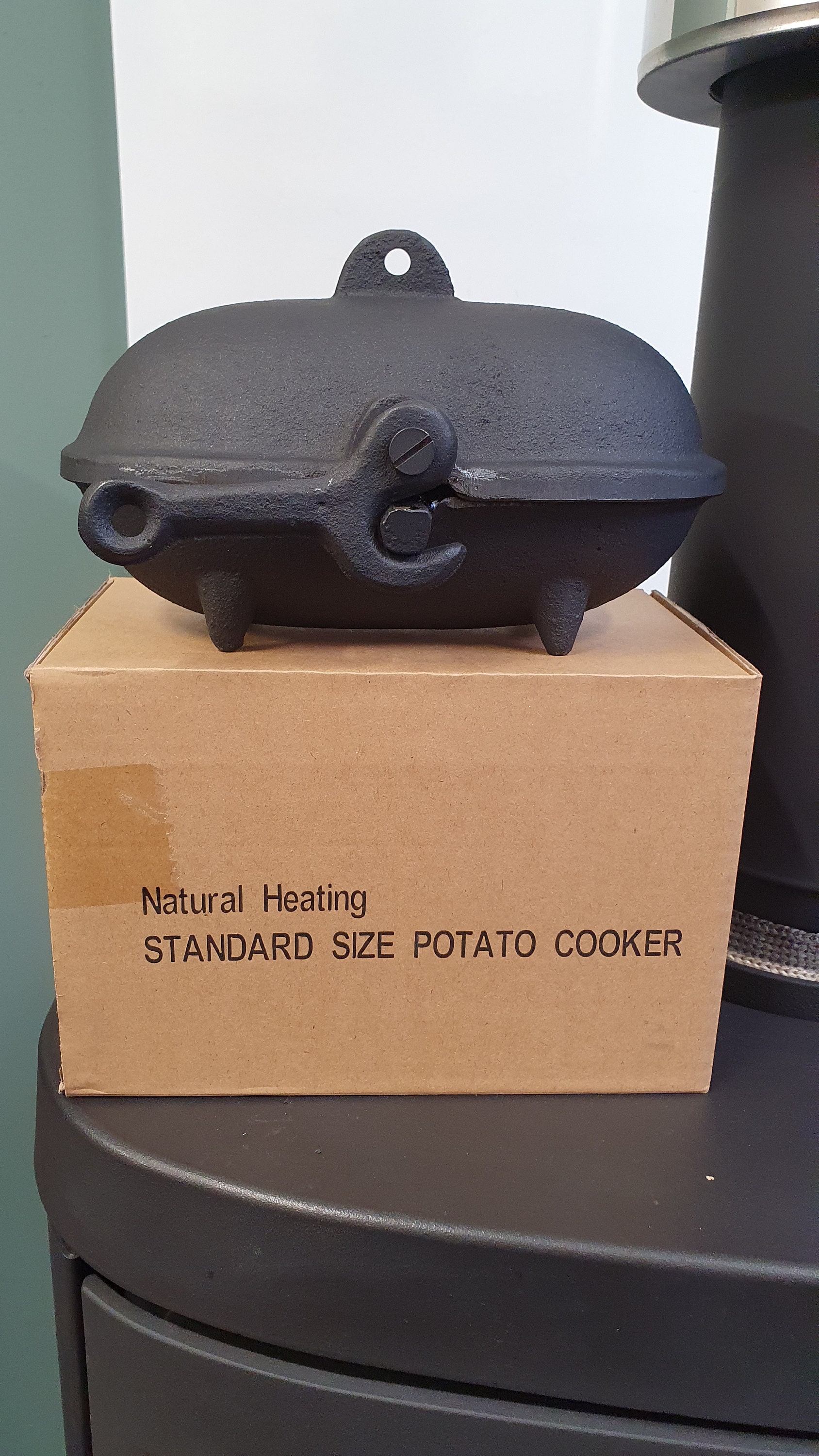 Cast Iron BAKED POTATO COOKER Wood Burners & Multifuel Stoves, Open Fires  LATCH 5055739108331