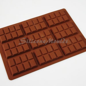 9 cell 8 Section Chocolate Bar 43g Candy Professional Chocolatiers Silicone Mould Mold N078 image 2