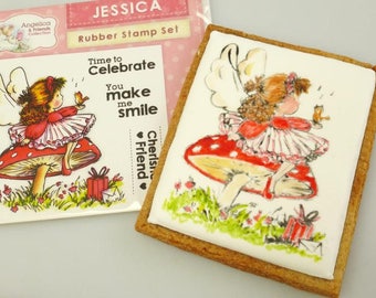 Angelica and Friends - JESSICA Rubber Stamp Set (Crafters Companion)