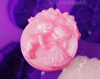4 cell Wedding / Communion / Baptism Silicone Mould Soap / Massage Bar Craft Mold (Makes approx 85g bars) - Melt and Pour or Cold Process