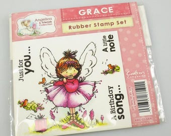 Angelica and Friends - GRACE Rubber Stamp Set (Crafters Companion)