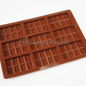 9 cell 8 Section Chocolate Bar 43g Candy Professional Chocolatiers Silicone Mould Mold N078 image 3