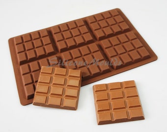 6 cell 12 Section Chocolate Bar 65g Candy snap bar / wax melt Professional Chocolatiers Silicone Mould N077