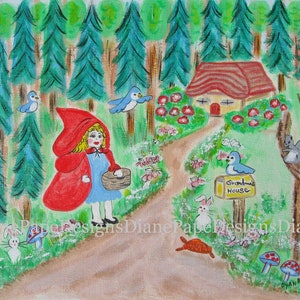 12 cartes de correspondance comptines - format A2, 6 de chaque représentant le chaperon rouge et Humpty Dumpty, comptines bien-aimées, faire-part de naissance, anniversaire, cartes de remerciement