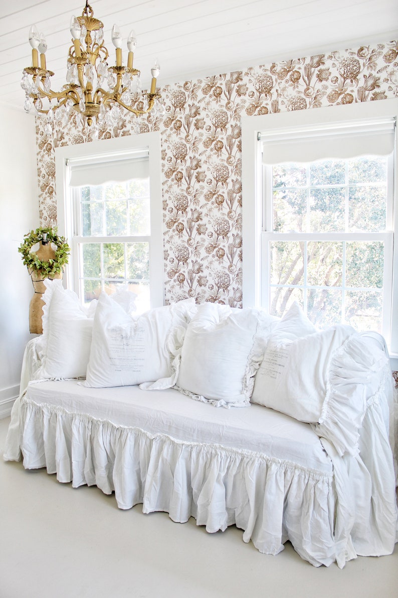 Ruffled Pillow Covers side Ruffle Shams Cotton Pillow Cases Etsy