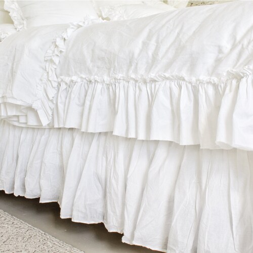 Bedskirt Dust Ruffle Ruffled Bed Skirt Ruffled Dust Etsy