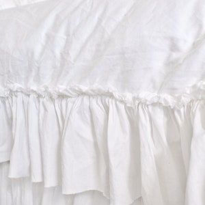 Ruffled Duvet Cover White Bedding Duvets Shabby Chic - Etsy