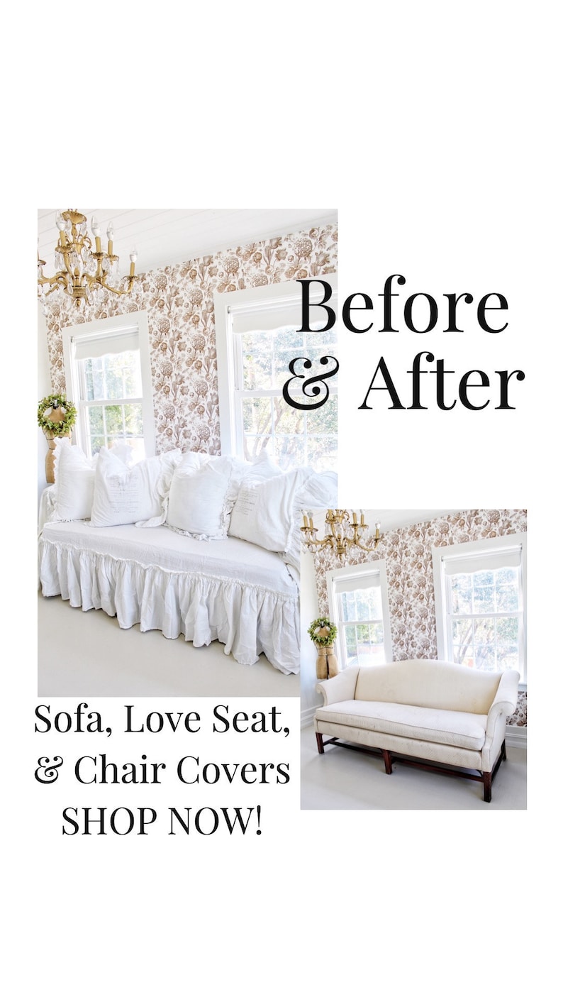 SlipCover  Ruffled Slipcover  Sofa Cover  Sofa Scarf  Slip image 8