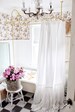 Extra Long Shower Curtains - Shabby Chic Ruffled - White Shower Curtain - Cotton Shower Curtains - Farmhouse Bathroom 