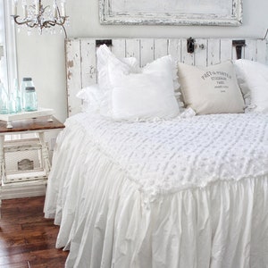 Ruffled BedSpread Matelasse' Bedding Chenille bedding Shabby Chic Bedding Ruffled BedCover Ruffled Coverlet Ruffled Bedding image 5