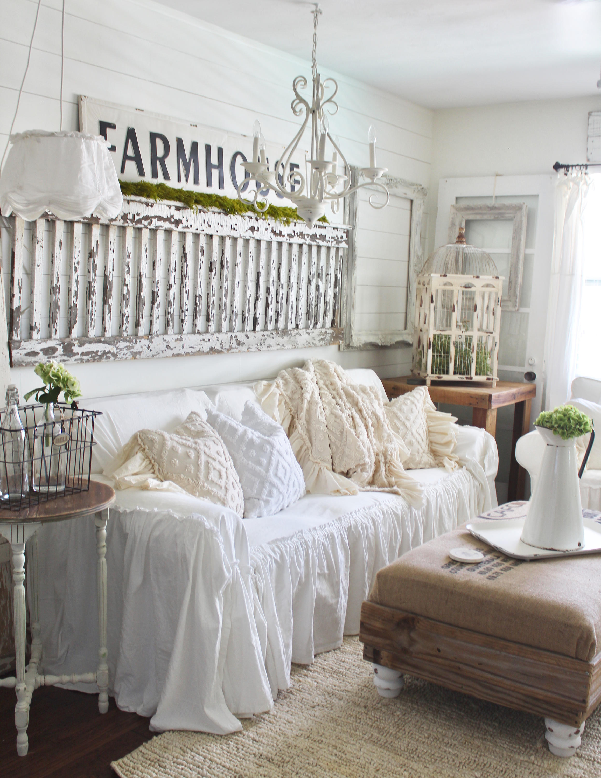 SlipCover Ruffled Slipcover Sofa Cover Sofa Scarf Slip Etsy