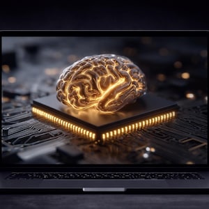 Paquete de imágenes cerebrales de IA para ciberseguridad: arte tecnológico futurista (descarga digital)
