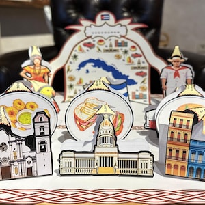 CUBA, Cuban Culture Paper Craft Painting Kit for Kids, Traditional Cloth, Food, Landmark, DIY Printable Activity, Educational Busy Book